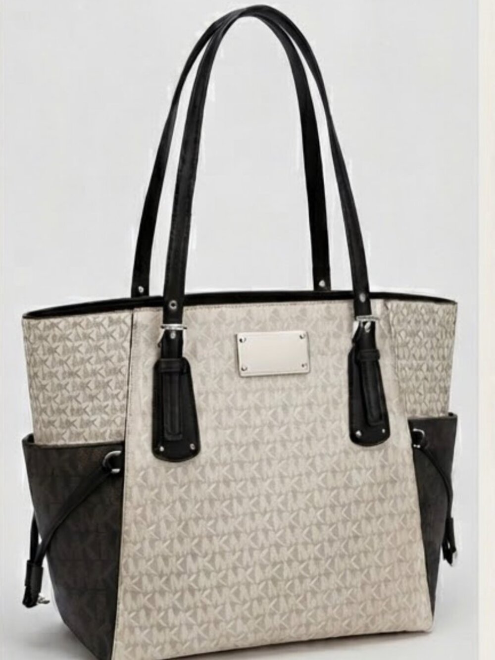 Michael Kors Voyager Large East West Color-Block Signature Logo Tote + Matching